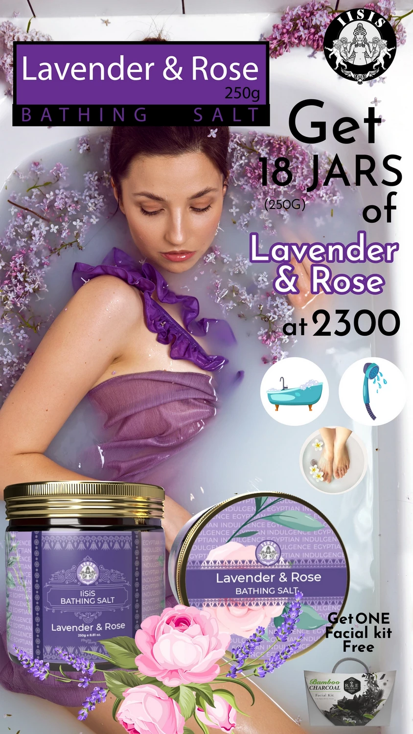 RBV B2B Lavender & Rose Bath Salt (250g) -18 Pcs.